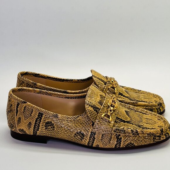 Sam Edelman Lucca Snake Print Leather Bit Loafers Size 9M Python Pattern - Picture 5 of 15